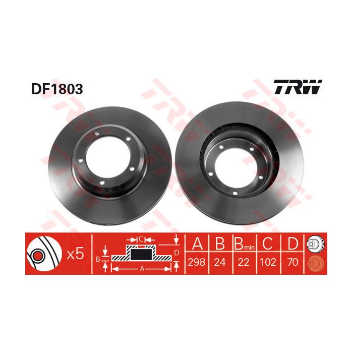 TRW Bremsscheibe DF1803