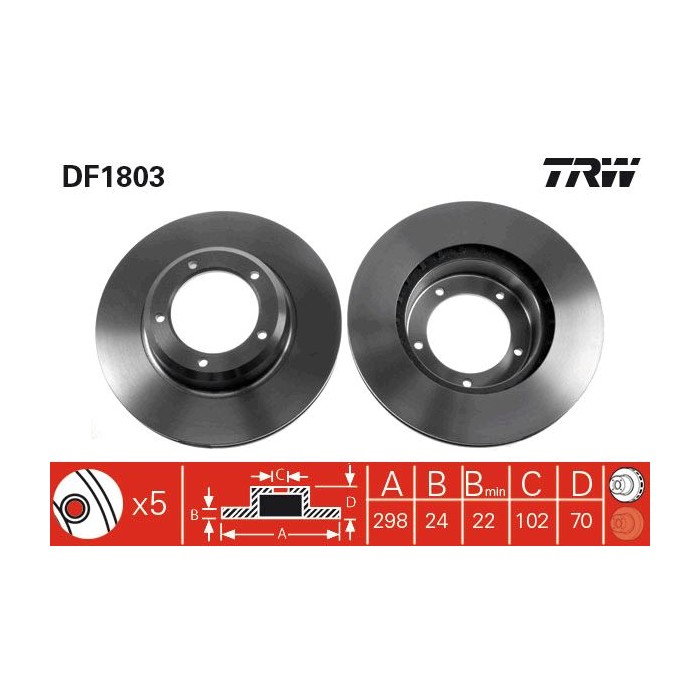 TRW Bremsscheibe DF1803