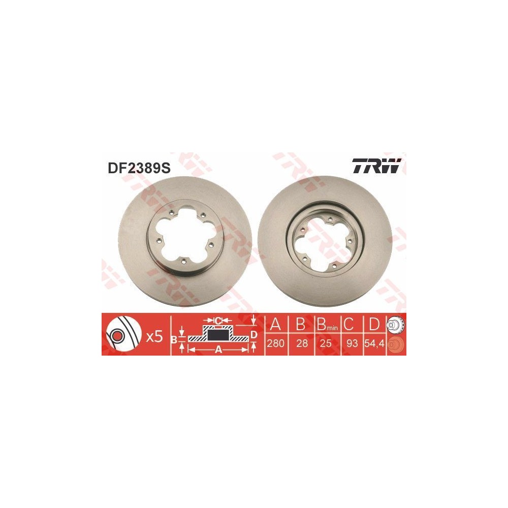 TRW Bremsscheibe DF2389S