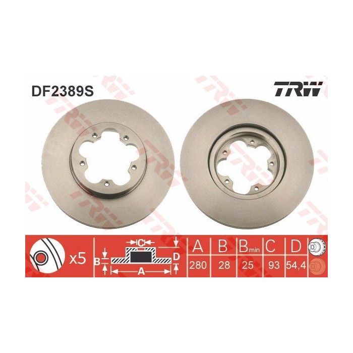 TRW Bremsscheibe DF2389S