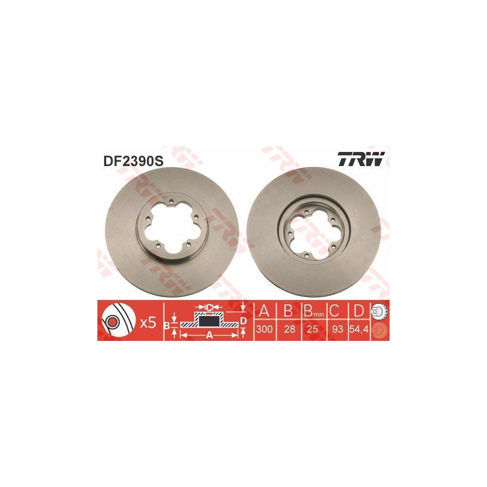 TRW Bremsscheibe DF2390S