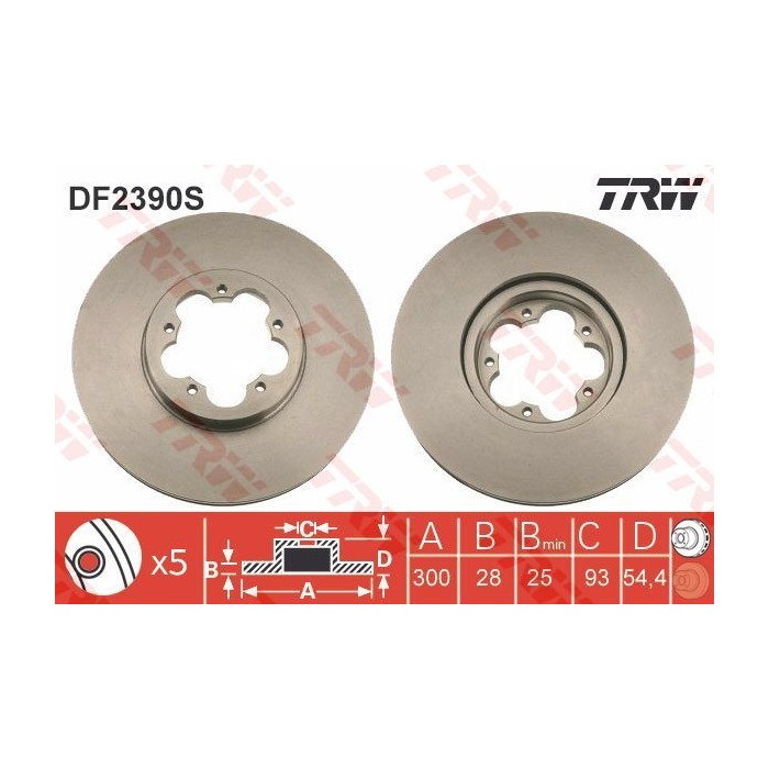 TRW Bremsscheibe DF2390S
