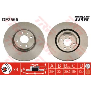 TRW Bremsscheibe DF2566