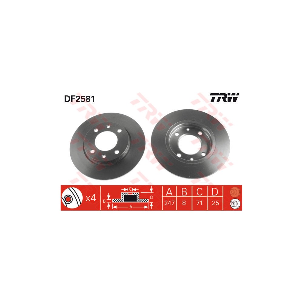 TRW Bremsscheibe DF2581
