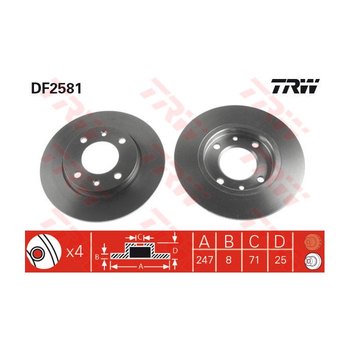 TRW Bremsscheibe DF2581