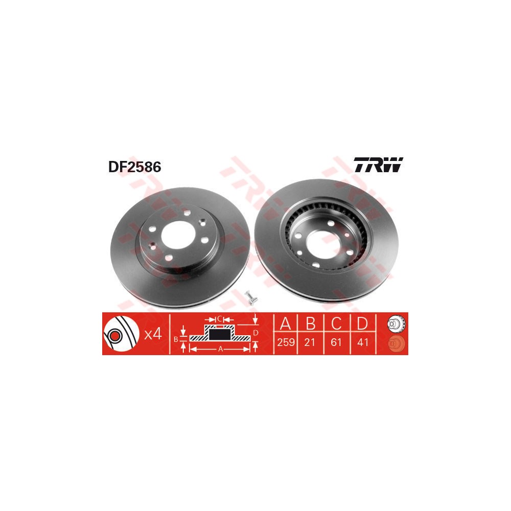 TRW Bremsscheibe DF2586