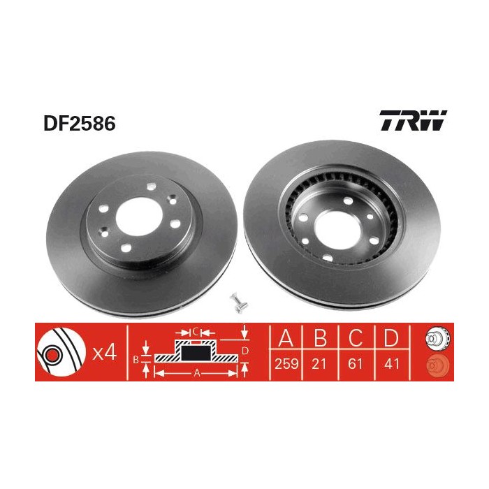 TRW Bremsscheibe DF2586