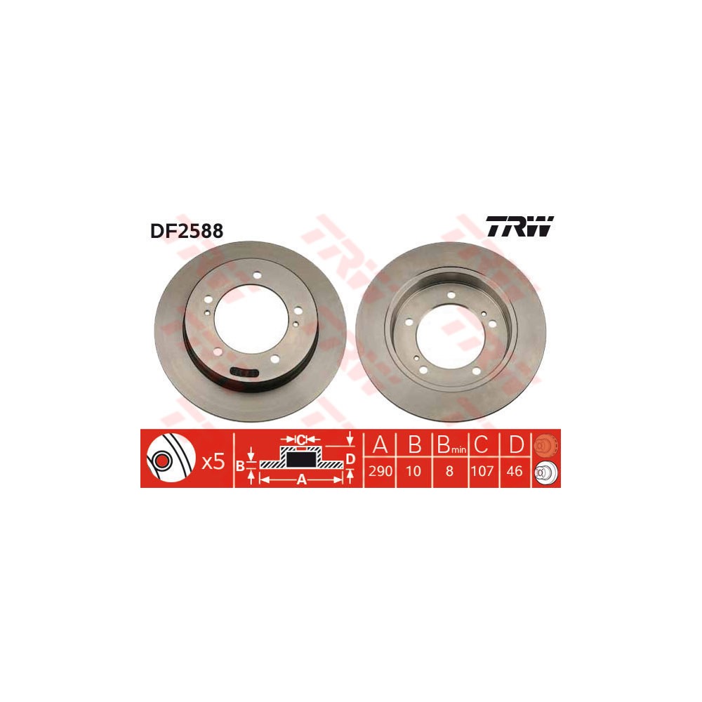 TRW Bremsscheibe DF2588