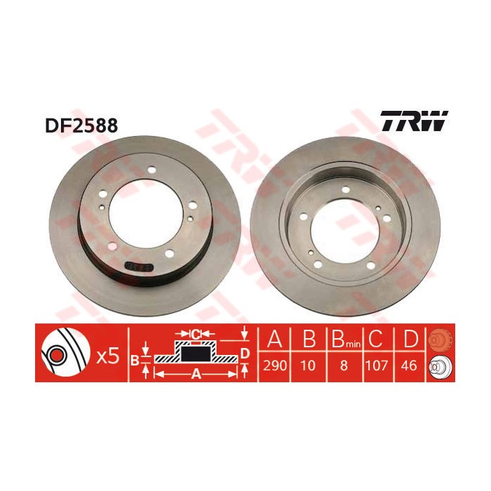 TRW Bremsscheibe DF2588