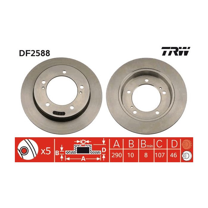 TRW Bremsscheibe DF2588