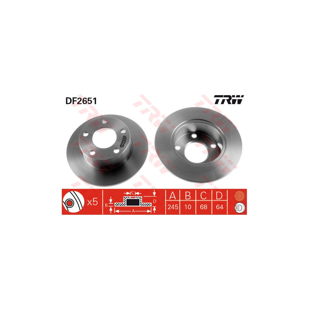 TRW Bremsscheibe DF2651