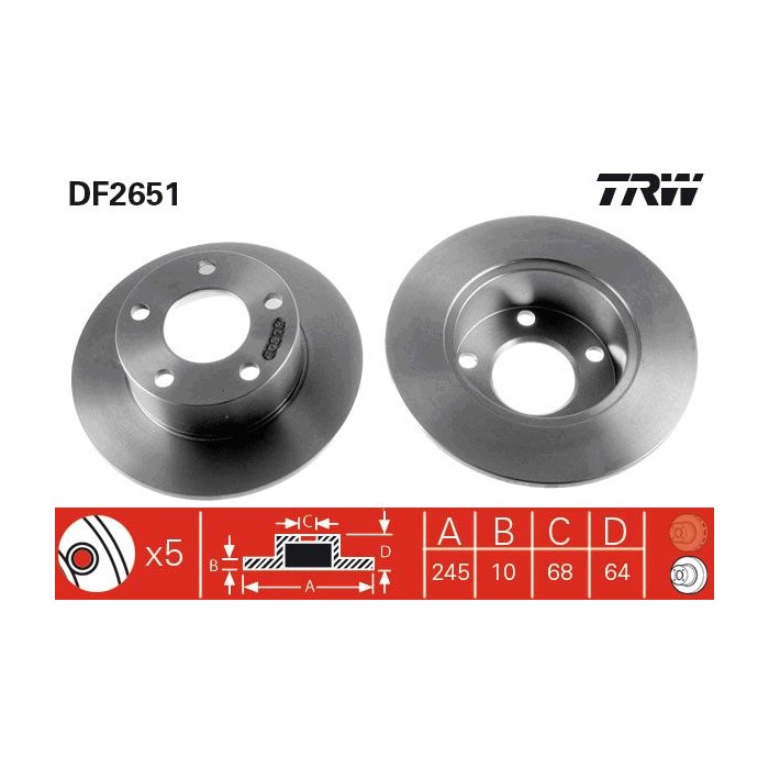 TRW Bremsscheibe DF2651