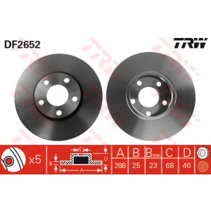 TRW Bremsscheibe DF2652