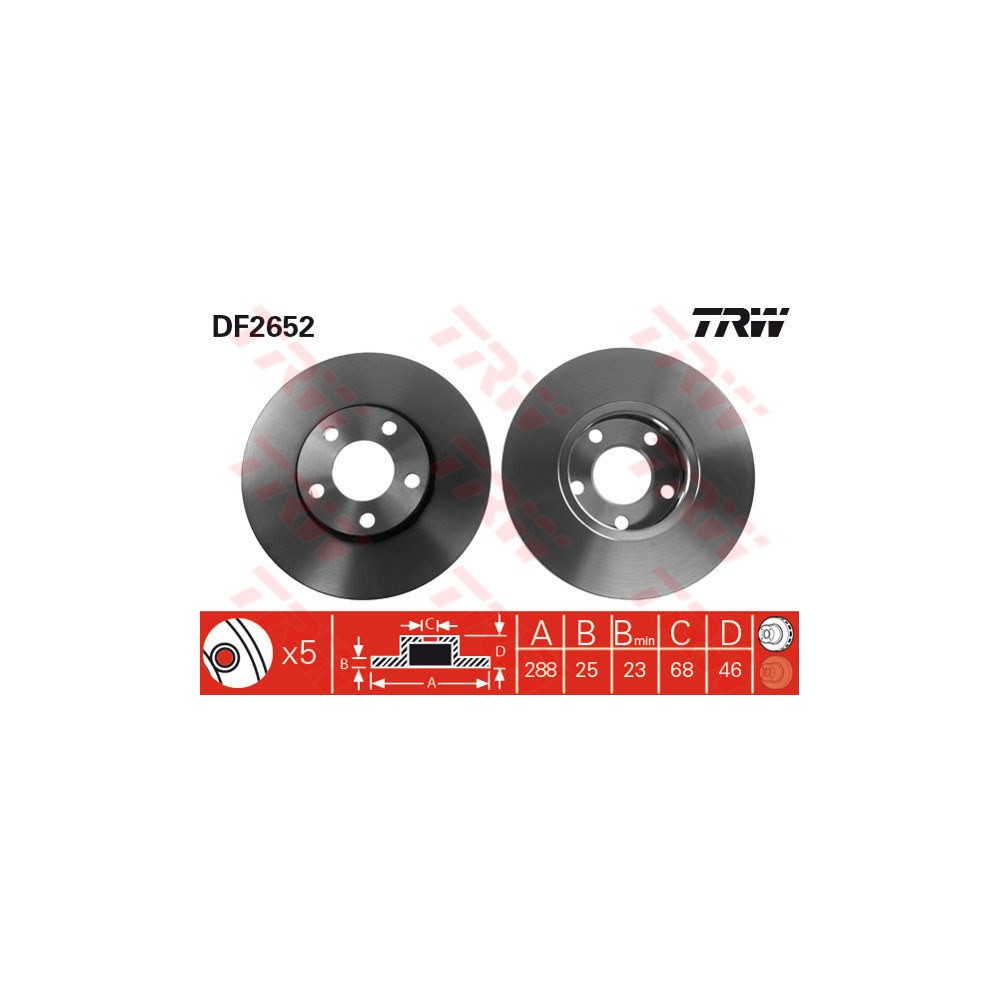 TRW Bremsscheibe DF2652