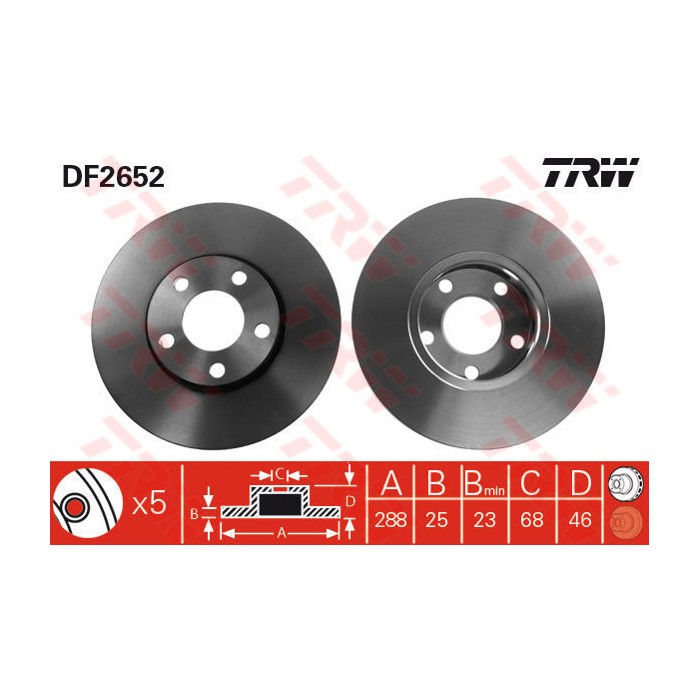 TRW Bremsscheibe DF2652