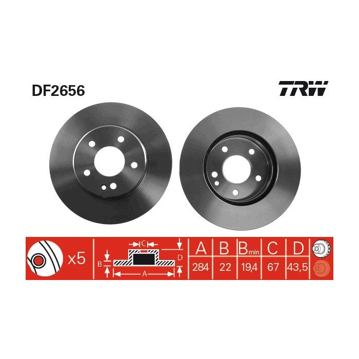 TRW Bremsscheibe DF2656