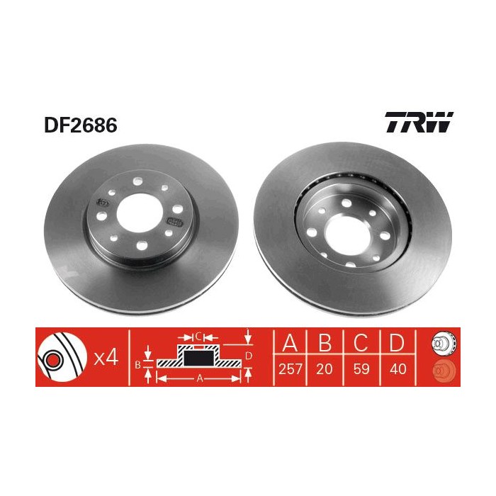 TRW Bremsscheibe DF2686