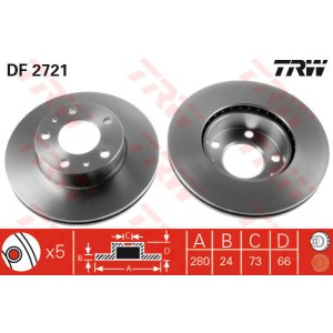 TRW Bremsscheibe DF2721