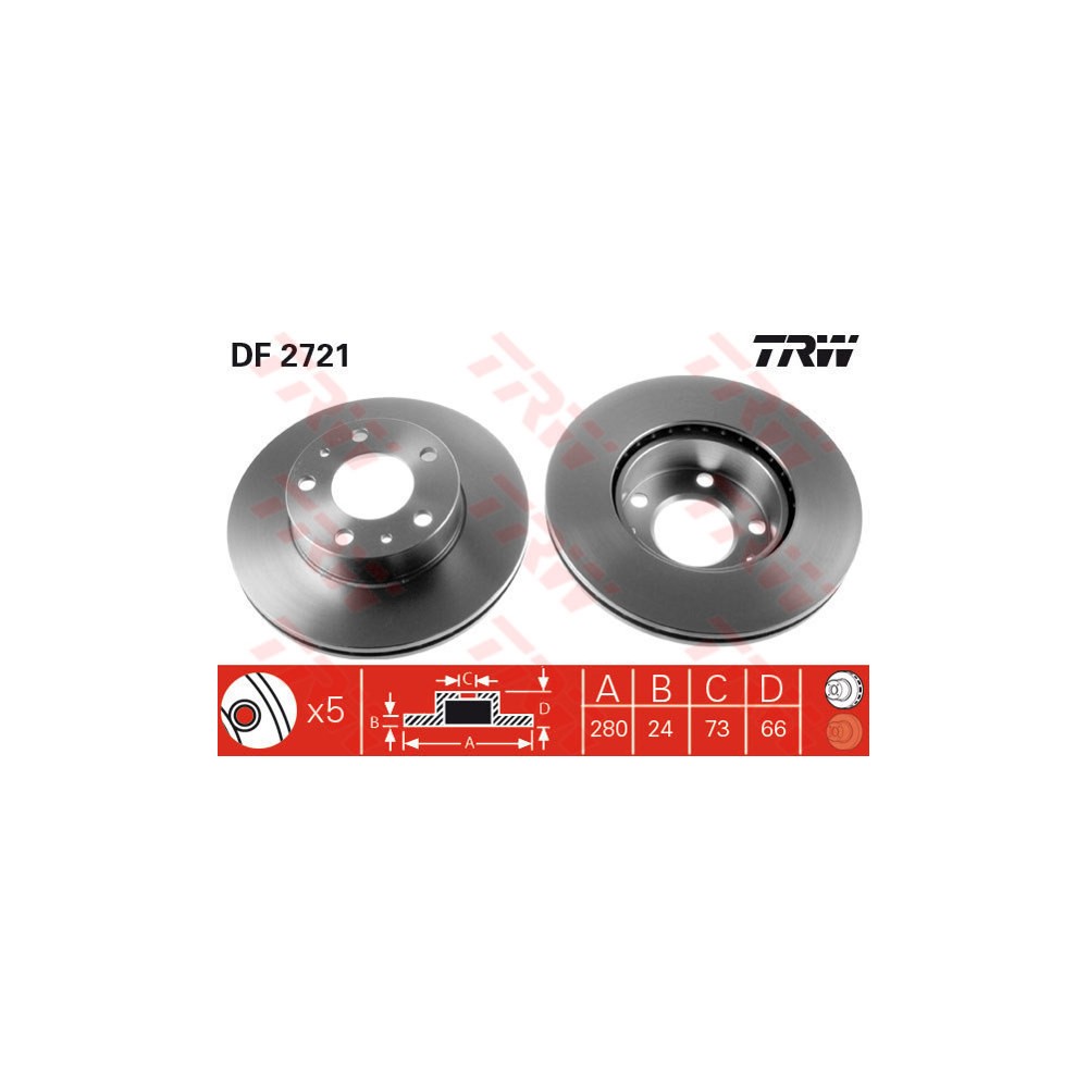 TRW Bremsscheibe DF2721