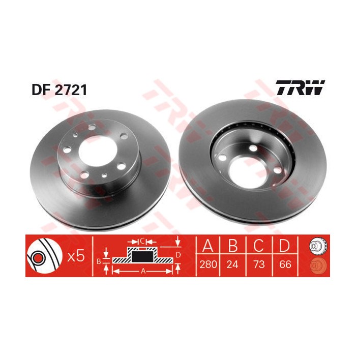 TRW Bremsscheibe DF2721