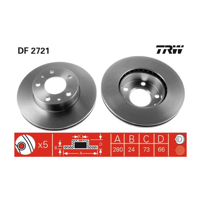 TRW Bremsscheibe DF2721