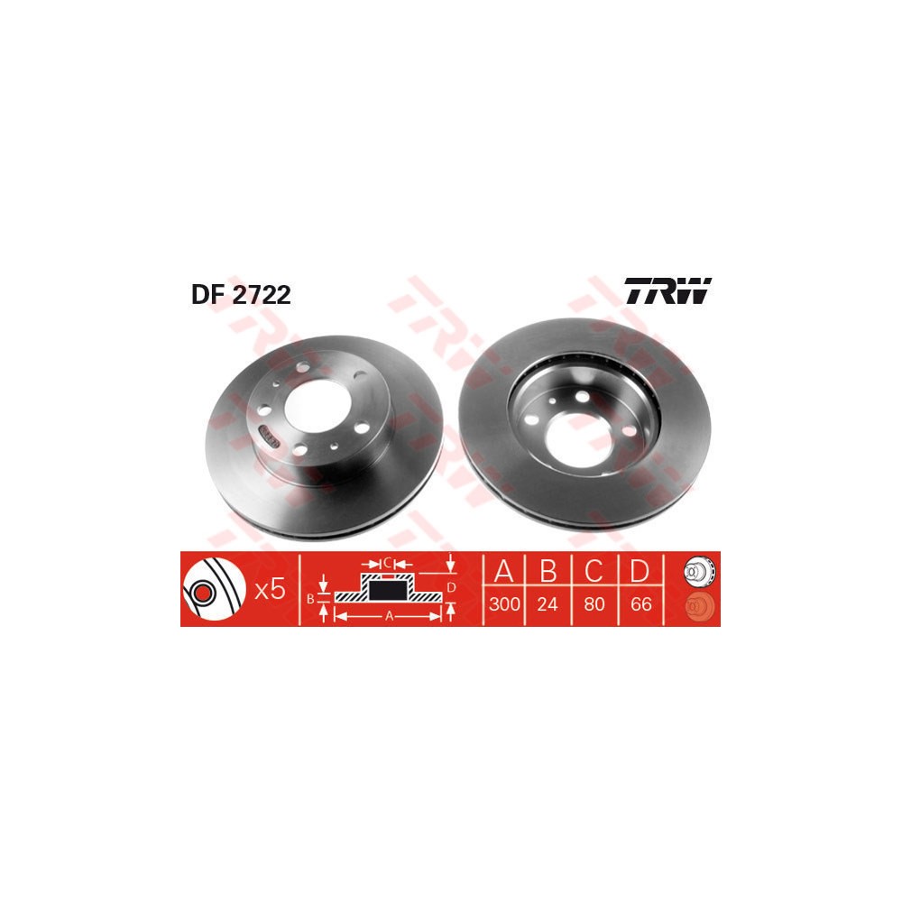 TRW Bremsscheibe DF2722