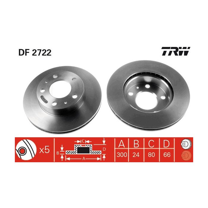 TRW Bremsscheibe DF2722