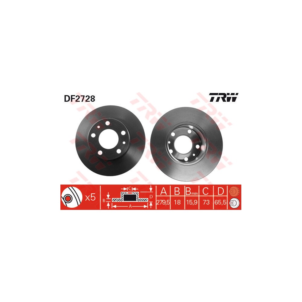 TRW Bremsscheibe DF2728