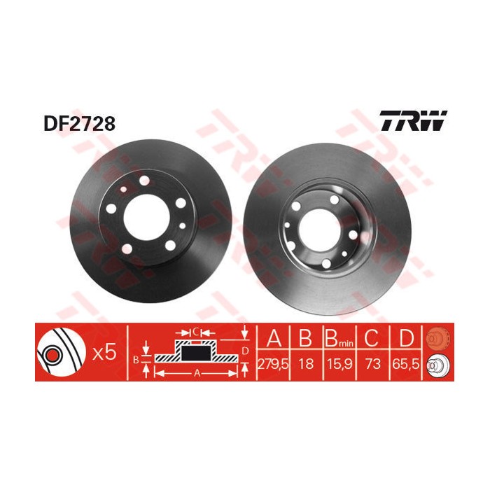 TRW Bremsscheibe DF2728