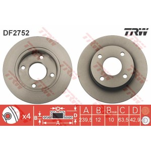 TRW Bremsscheibe DF2752