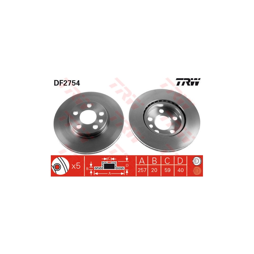 TRW Bremsscheibe DF2754