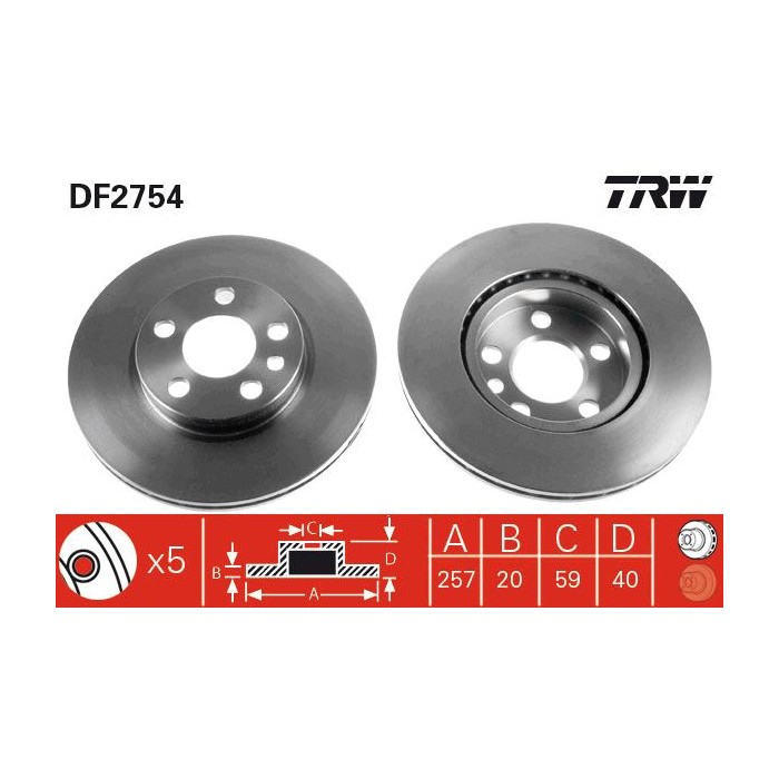 TRW Bremsscheibe DF2754