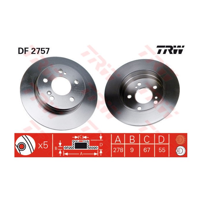 TRW Bremsscheibe DF2757