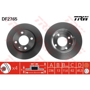 TRW Bremsscheibe DF2765