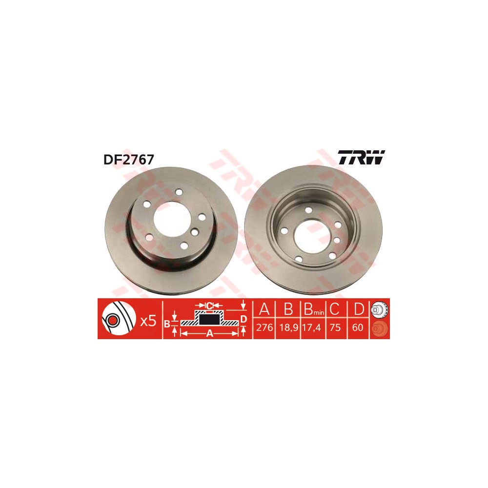TRW Bremsscheibe DF2767