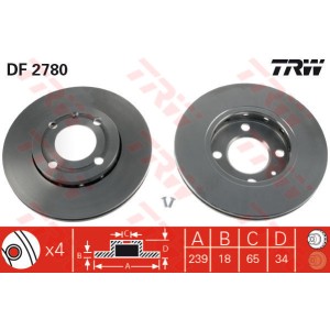 TRW Bremsscheibe DF2780