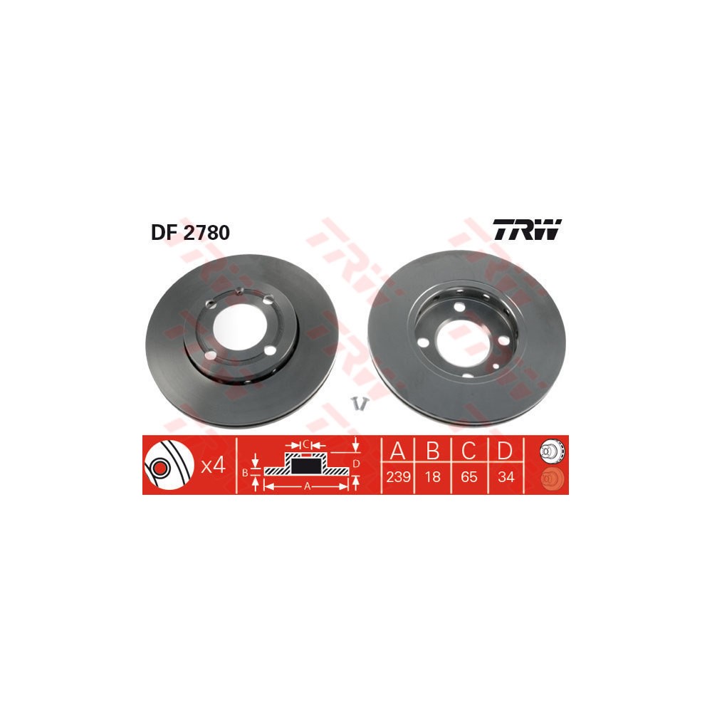 TRW Bremsscheibe DF2780
