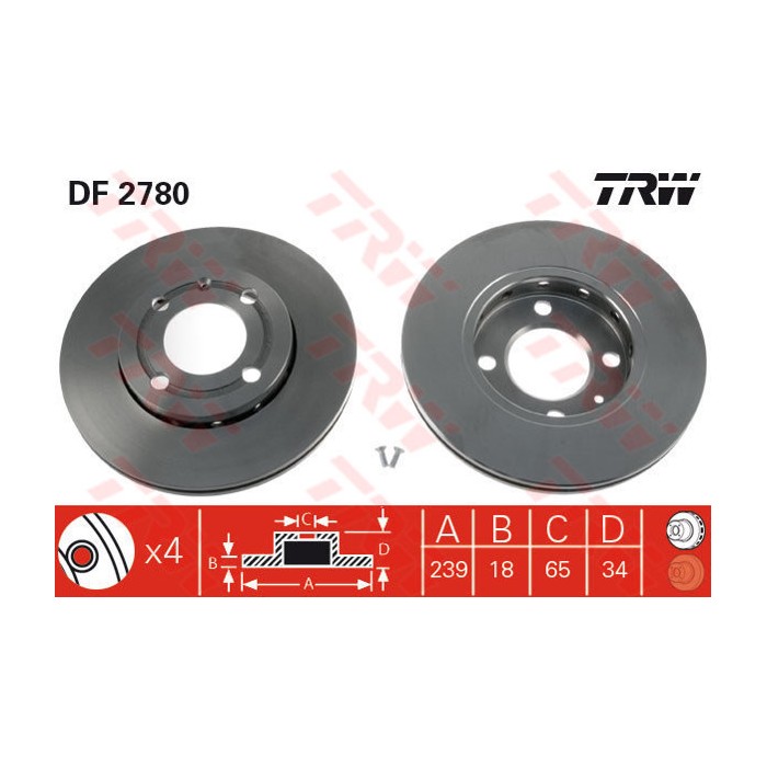 TRW Bremsscheibe DF2780