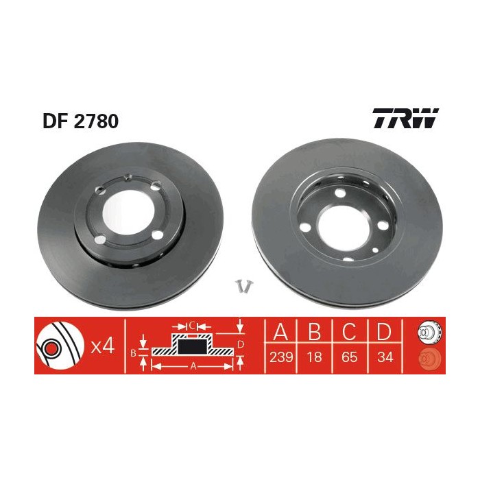 TRW Bremsscheibe DF2780