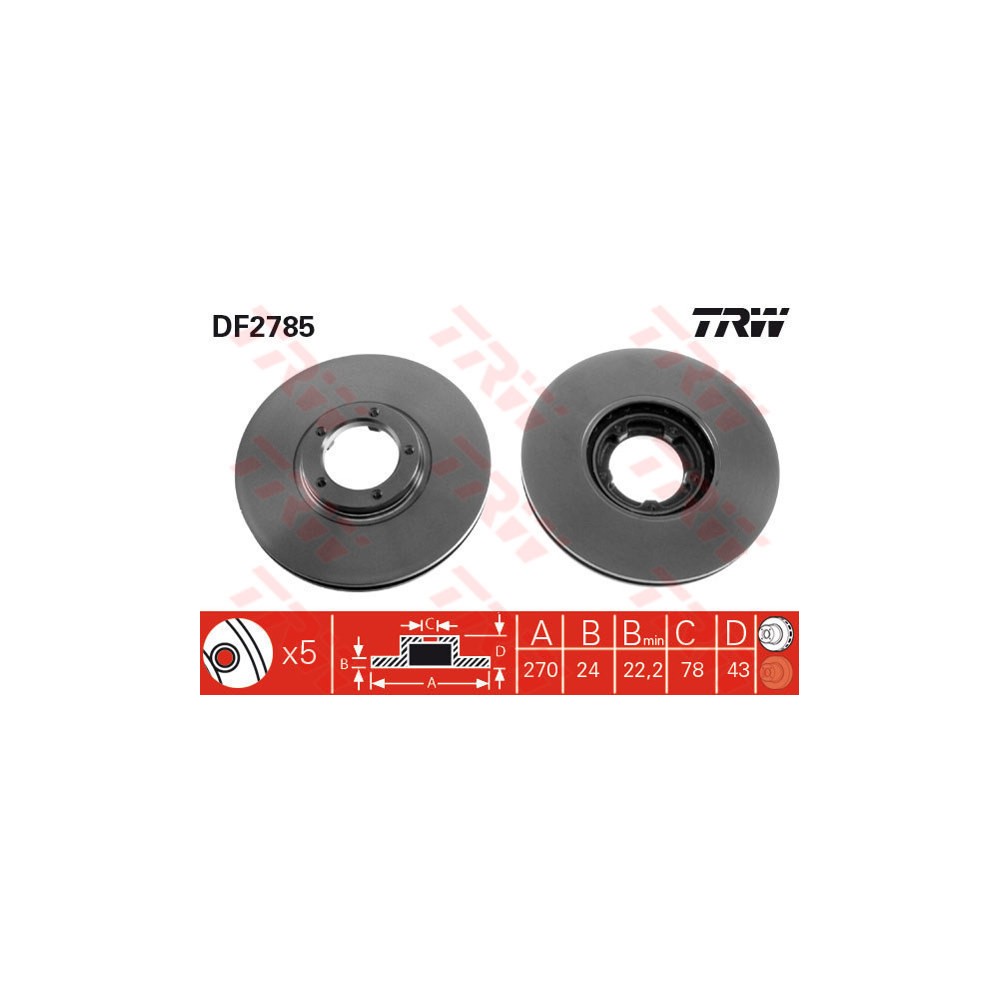 TRW Bremsscheibe DF2785