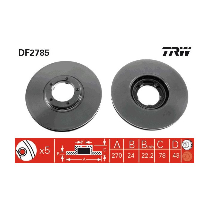 TRW Bremsscheibe DF2785