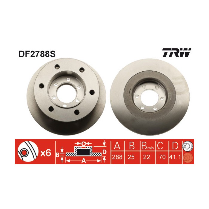 TRW Bremsscheibe DF2788S
