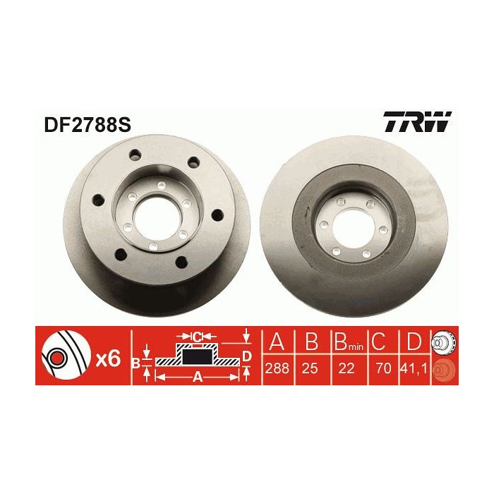 TRW Bremsscheibe DF2788S