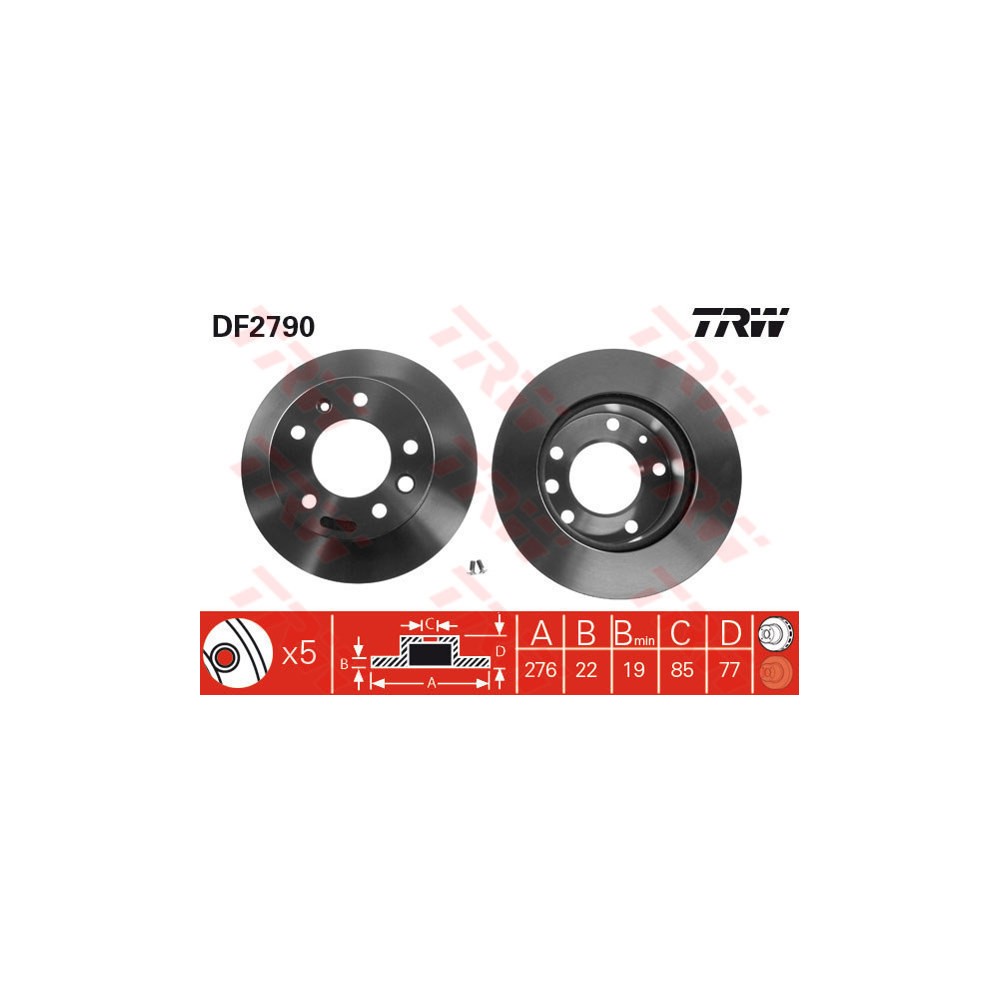 TRW Bremsscheibe DF2790