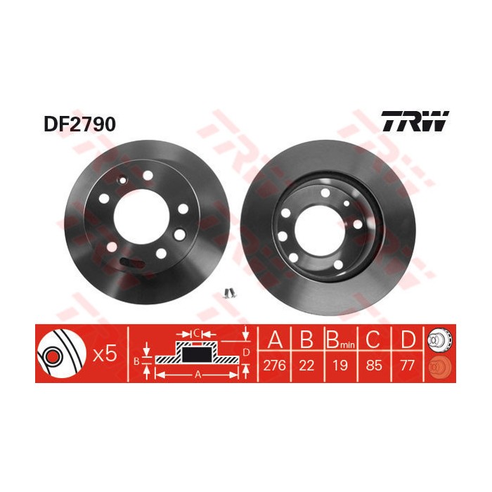TRW Bremsscheibe DF2790