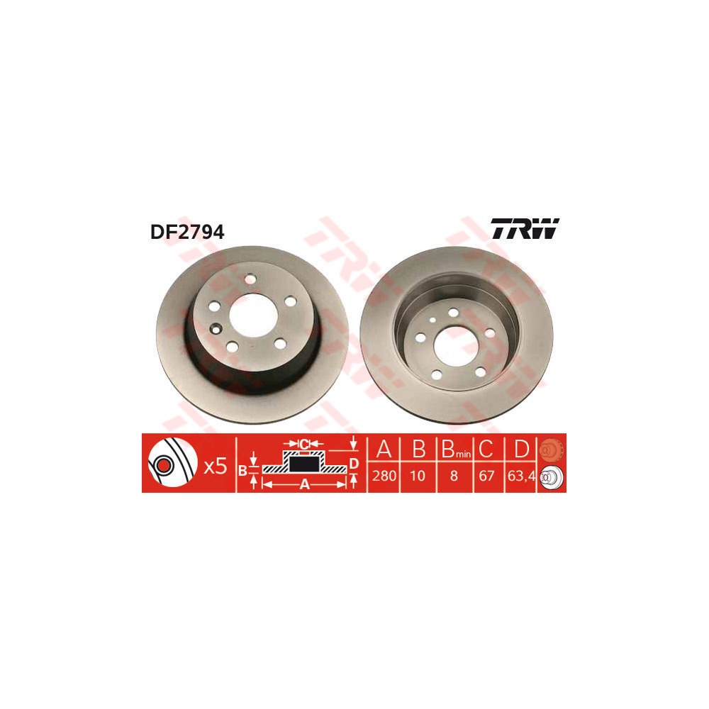TRW Bremsscheibe DF2794