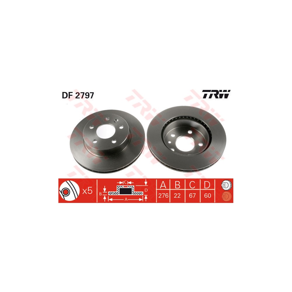 TRW Bremsscheibe DF2797