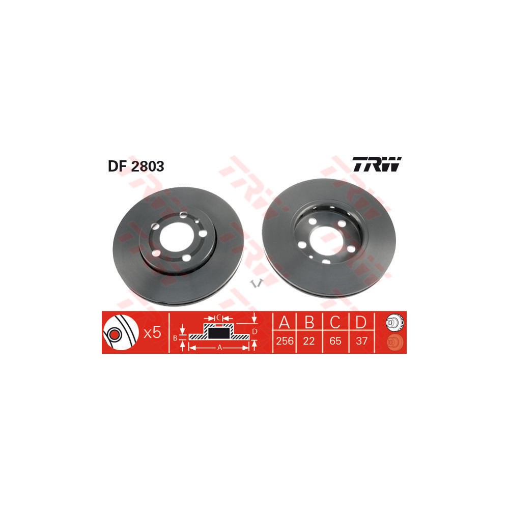 TRW Bremsscheibe DF2803