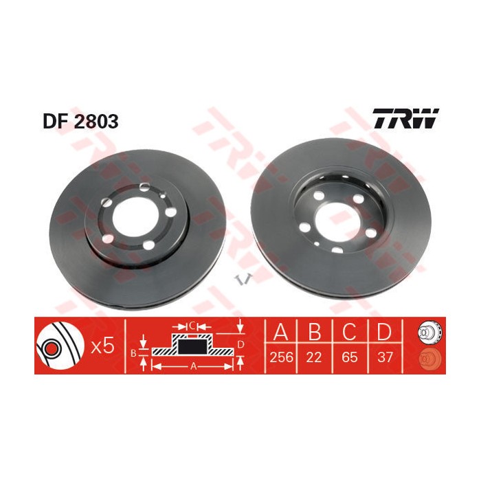 TRW Bremsscheibe DF2803
