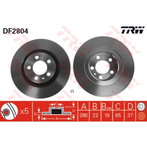 TRW Bremsscheibe DF2804